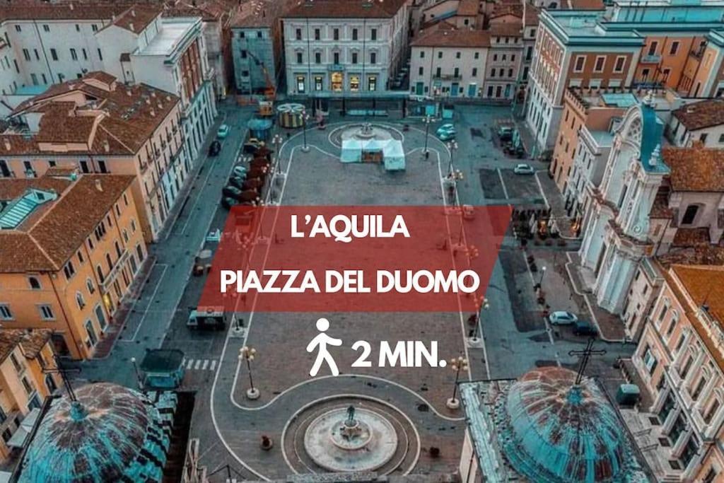 Appartamento Elegante E Moderno A 100 M Dal Duomo L'Aquila Eksteriør billede